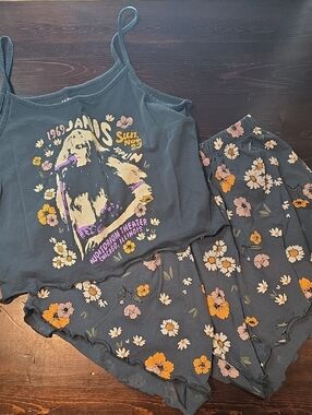 Janis Joplin Graphic Lounge Set (Tank & Shorts)